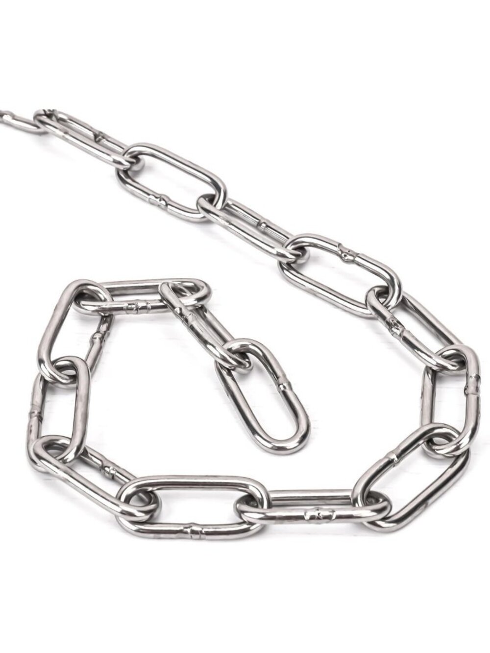 Durable 1/8" Stainless Steel Utility Chain - 65 Ft Heavy Duty Hanging Metal